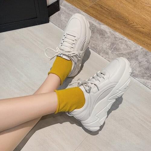 2020 Vintage sneakers Women Shoes Chunky Sneakers New Fashion Comfortable Sneakers Casual Shoe Basket chaussures femme U21-23