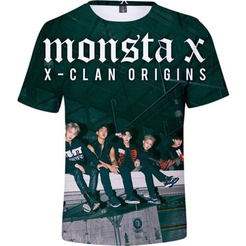 2021 Monsta X 3D Printed T-shirts Women/Men Fashion Summer short Sleeve T shirts Hot Sale Casual Trendy Streetwear T-shirts