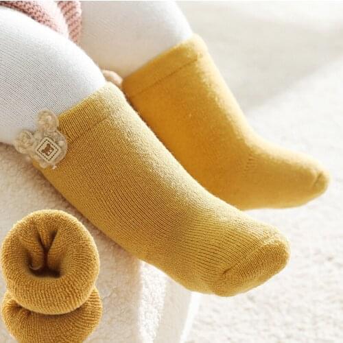 3 Pairs Lot Baby Winter Cotton Knee High Sock Children Toddler Newborn Infant Boy Girl Warm Terry Thick Thermal Animal Long Sock