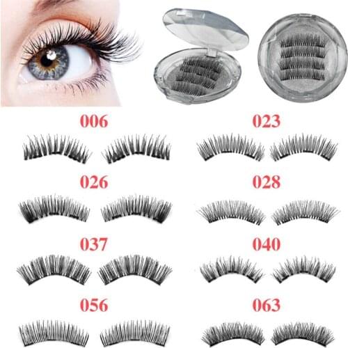 4Pcs Magnetic Eyelashes 3D Handmade Reusable False No-glue Magnet Eye Lashes Magnetic eyelashes with magnets handmade eyelashes