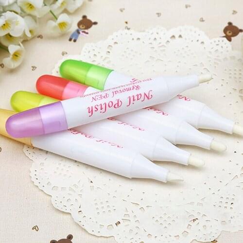 5Pcs/Set Polish Remover Pens 3 Cotton Heads Professional Corrector Pen DIY Pens Tool Nail Art Cleaner Mistake Tool Nail