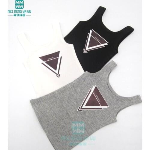 BJD accessories doll clothes fashion print vest for 27cm--30cm 1/6 BJD YOSD doll