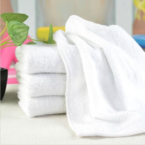 Household Daily Pure Color Soft Face Cleaning Cloth Portable Outdoor Travel Absorbent Towel White Fiber Towels