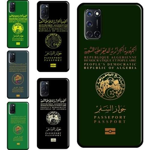 Algerian Passport Case For OPPO Find X3 Pro F5 A1K A3S A5S A15 A52 A72 A83 A91 A93 A5 A9 A31 A53 2020 Cover