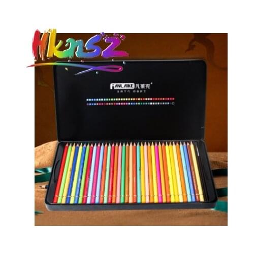 Color pencil 72 color water-type color lead filler pen color brush professional painting color pen pencil 12 color iron box