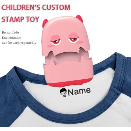 Childrens Seal Stamp Toy Baby Student Clothes Chapter Custom School Uniform Name Word Waterproof Wash Not Faded Monster Seal