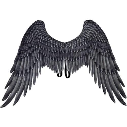 Angel Wings Kids Girls Printed Feather Angel Wings Dress Up Accessory for Mardi Gras Halloween Cosplay Pretend Play Halloween