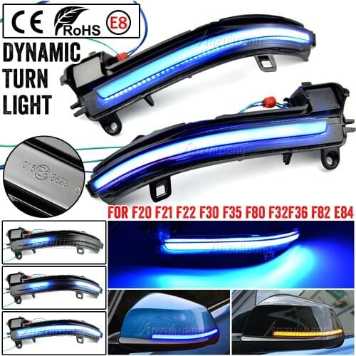 For BMW 1 2 3 4 Series F20 F21 F22 F30 F31 F34 X1 E84 LED Dynamic Turn Signal Side Wing Mirror Sequential Light Indicator Lamp