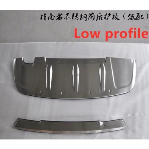 For Jeep Compass 2017-2020 Stainless steel Front Rear Bumper Skid Protector Guard Plate Cover Car Styling