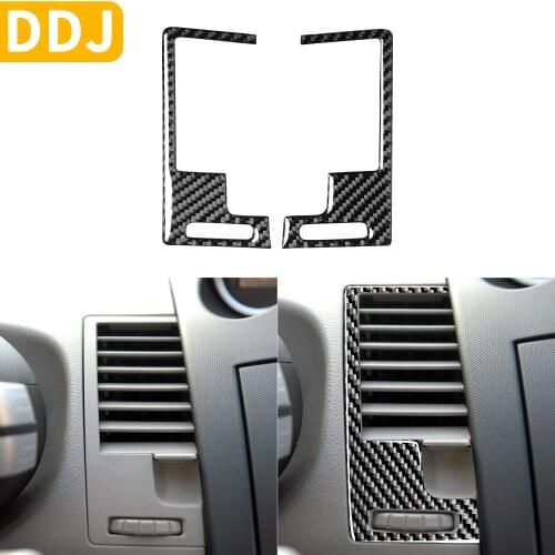 For Nissan 350Z Z33 2003-2009 Dash Both Side Air Outlet Frame Carbon Fiber Sticker Air Vent Trim Modified Cover Accessories