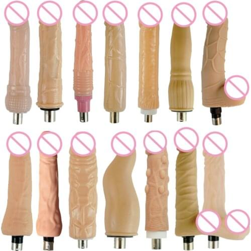 Fredorch 19 Types Flesh-colored Sex Machine Attachment Dildo 3XLR Sex Love Machine Penis Accessories For Women Sex Product Dildo