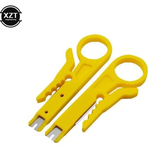 9cm Mini Strippers Network Cable Plier Yellow UTP STP Cable Cutter Telephone Wire Stripper