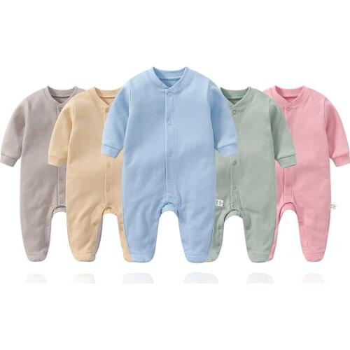 Baby Boys Rompers Newborn Baby Girls Clothes Long Sleeve Spring And Autumn One-piece Pajamas Underwear Baby Climbing Clothes
