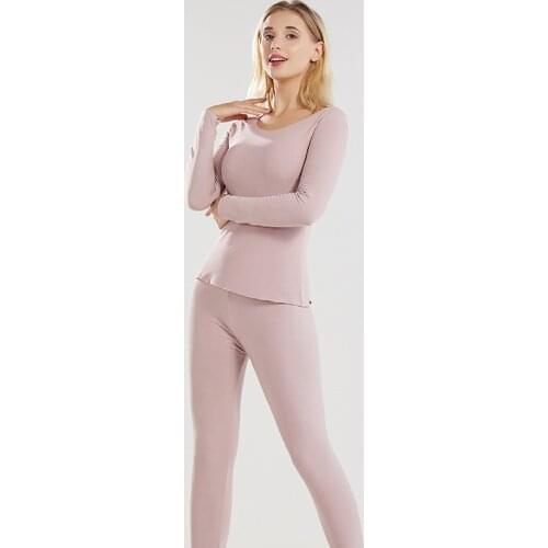 Tops And Bottoms Sets Mens Cotton Undershirt Pant Underwear Womens Intimates Thermal Underwear Sets Solid