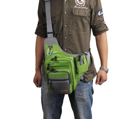 Lixada 32*39*12CM iLure Fishing Bag Multi-Purpose Waterproof Canvas Fishing Reel Lure Tackle Bag