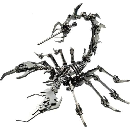 3D Metal Puzzle for Kids and Adults DIY Assemble Detachable Scorpion Model Kit Steel Warcraft Jigsaw Puzzle Toy Desk Ornament