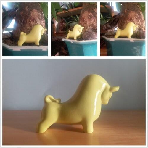 3D Lovely cattle Desk Ornaments Mini Gardening Decor Bonsai Miniascape Decoration Articles Potted Landscape Handicraft Gifts