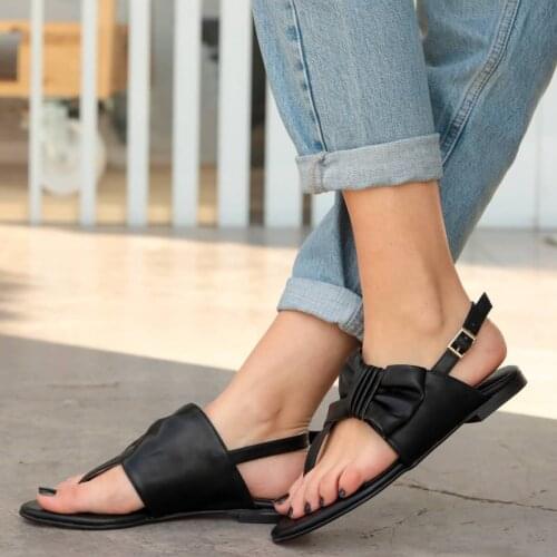 Mio Gusto Brand PAPILLON, Black / White / Pink / Skin Colors, low Heel High Quality Women 's Sandals