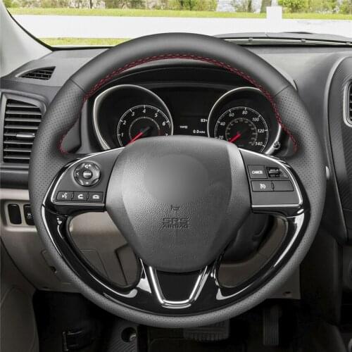 DIY Anti-Slip Wear-Resistant Steering Wheel Cover For Mitsubishi ASX Outlander Mirage 2016-2019 Car Interior Decoration