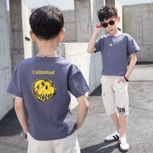 2021 New Spring Summer Kids Clothes Suit Baby Boys T-shirt+ Shorts 2pcs/Set Kids Teenage Top Sport Childrens Day Gift Formal