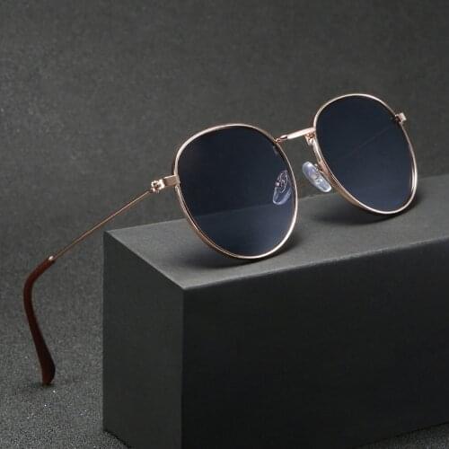 Higodoy Retro Round Sunglasses for Women Classic Vintage Metal Sun Glasses Goggle Uv Protect Sunglass Men Brand Designer 2019