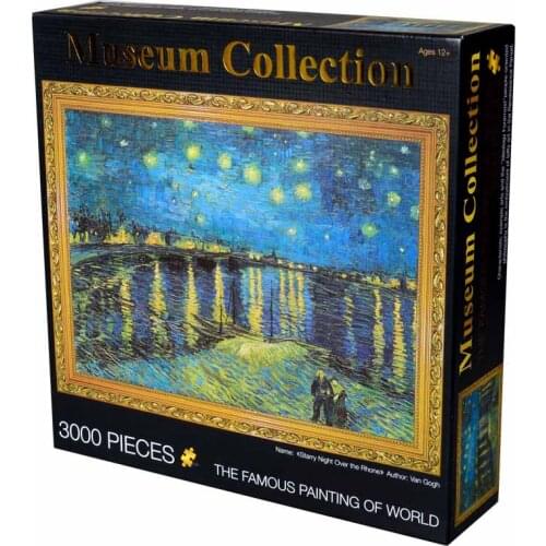 Grownups 3000 pieces challeng puzzle oil painting Puzzle 3000 piece Home decoration collection toys Gift