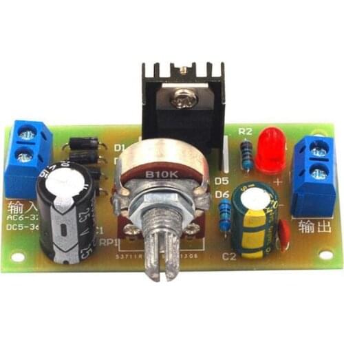 LM317 Adjustable Regulated Power Supply Kit Output with Protection Continuous Adjustable DC Regulated Power Supply DIY Parts
