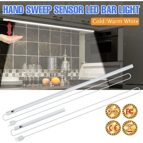 CanLing LED Under Cabinet Light Hand Sweep Sensor 20 30 40 50 cm 5V High Lumen Diode LED Night Lamp For Kitchen Bedroom Closet