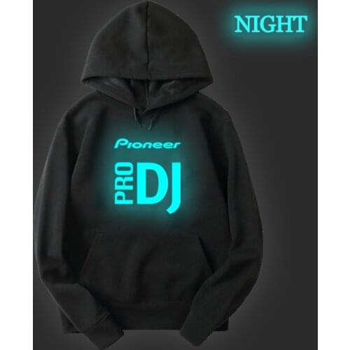 Men Women Luminous Hoodie Boys Girls Coat Pioneer Pro Dj Printed Coat Casual Noctilucous Hoodies Outerwear Hooded Sweatshirt