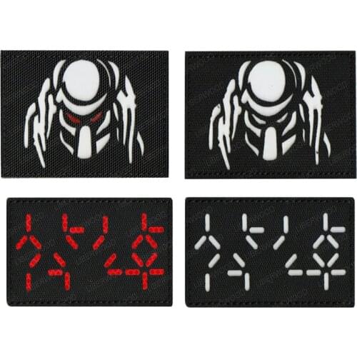 Glow in Dark Infrared Reflective Movie Theme Patch Military Applique Emblem Hook DIY Punk Patches for Clothing Backpack Badge