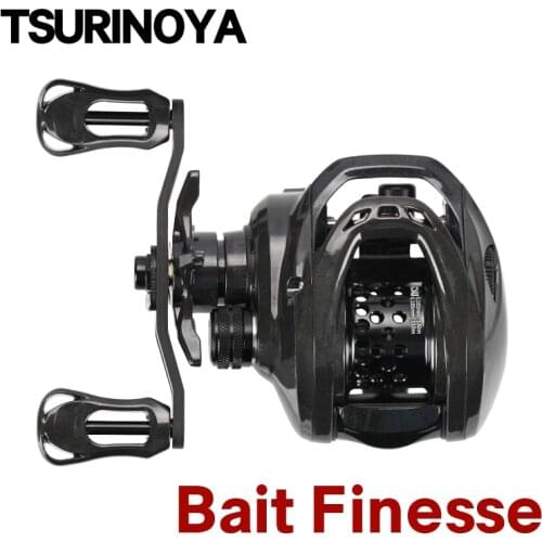 TSURINOYA DARK WOLF 50 Long Casting Reel 11BB 5.3:1 Ultra-light Carbon Saltwater Freshwater Lure Fishing Reel Molinete Pesca