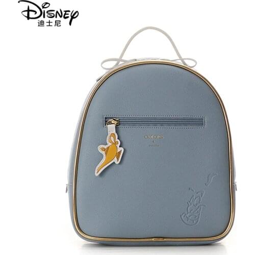 Disney New Aladdin Women Backpack Waterproof Leather Travel Backpack Printing Classic Backpack Luxury Women Bag School Backpack