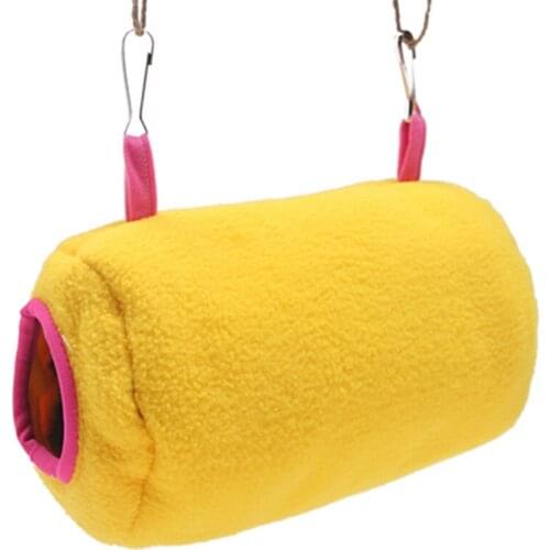Winter Warm Hamster Squirrel Bird Small Pet Tunnel Hammock Nest Small Pet Hanging Nest Parrot Sleeping Bag Bird Cage Accessories