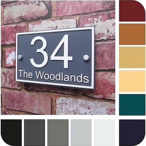 House Sign house number Door Number Name Plaque house number plate Street Address Plaque Modern Glass Effect
