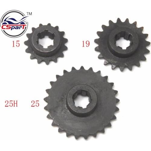 15 19 25 15T 19T 25T Tooth Teeth 6MM 25H Front Sprocket 47CC 49CC Mini Moto Dirt Pit Bike Parts