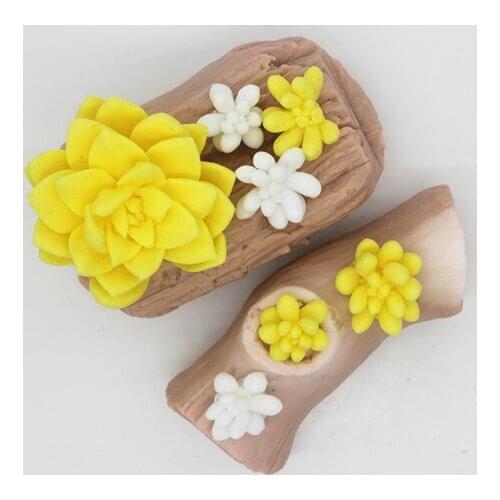 1pcs 3D stereo fleshy flower sugar Diy silicone mold chocolate mould