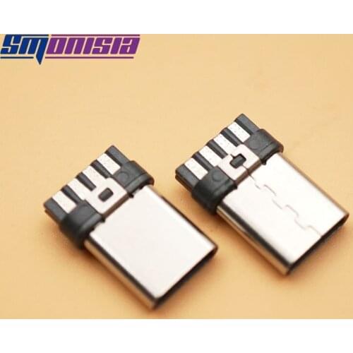 10pcs/lot USB 3.1 C-type Male Plug Solderable Dual Side USB-C Charging Phone Connector