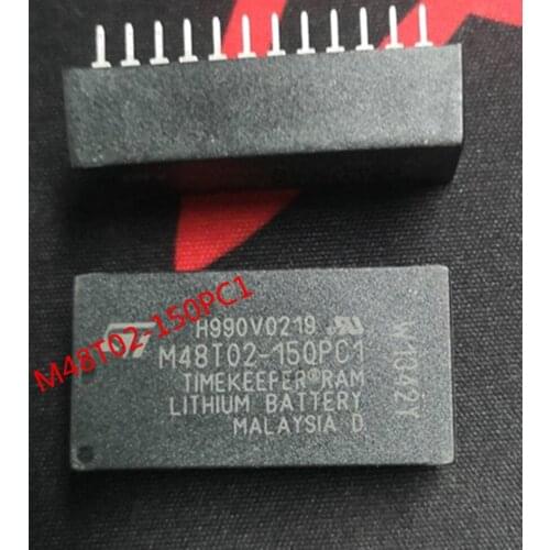 100% New original M48T02-150PC1 inline DIP-24 16 kbit 2KB SRAM x8 timer