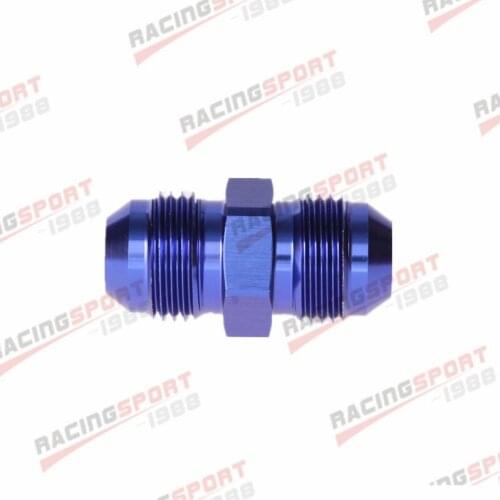 AN-16 16AN To 16AN AN16 Aluminum Straight Union Fuel Fitting Adapter Blue