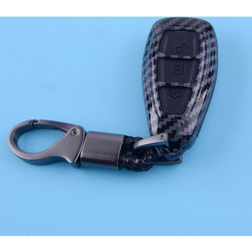 3 Buttons Remote Key Fob Case Shell Cover Carbon Fiber Style Plastic Fit for Ford Focus Fiesta Kuga C-Max Galaxy