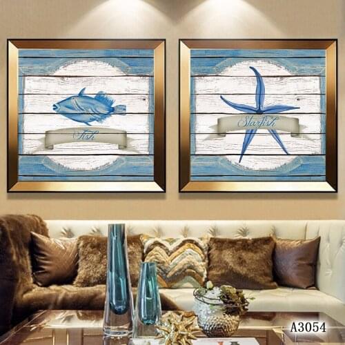 Abstract Oil Painting Print on Canva 2pcs Modular Shell Conch Canvas Art Printing Canvas Painting Wall Art Picture Home Decor