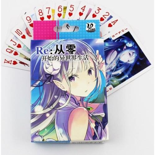 Anime Re:Life In A Different World From Zero Poker Cards Cosplay Board Game Cards toy gift