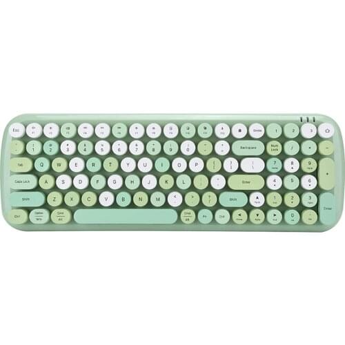 Ergonomic Wireless Computer Keyboard Multi‑Device Keyboard For Bluetooth-compatible 5.1 Wireless For Laptop Mobile Phone Tablet