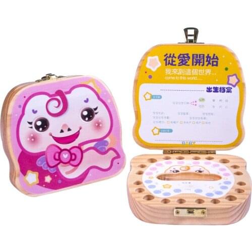 Wooden Children Zodiac Snake Deciduous Teeth Storage Case Baby Teeth ya wu Storage Box Lanugo Collection Save