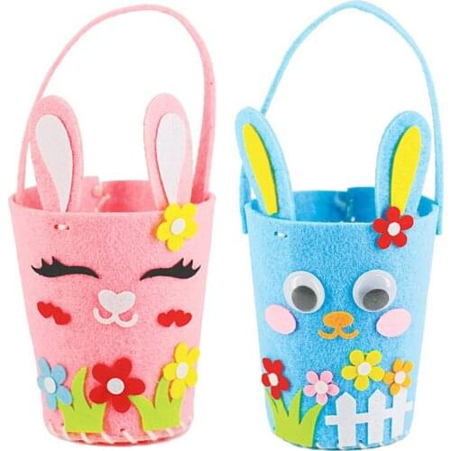 Easter Egg Bag Cute Rabbit Bunny Ear Tote Gift Candy Bags Party Decoration Favor Bags for Easter Games Toy Storage Handbags