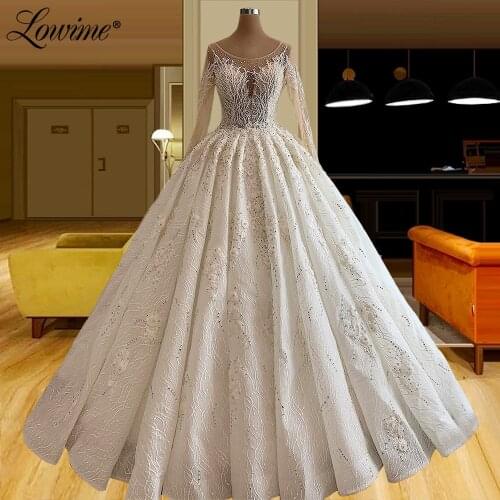 Lowime Long Sleeve Wedding Dresses