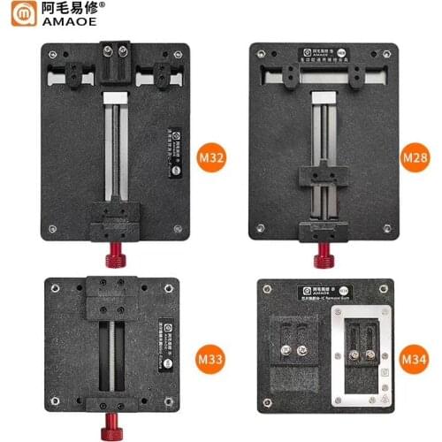 Amaoe Motherboard metal fixture M28 M32 M33 M34 for iPhone main board repair for ic chip glue remove and Supplement tin