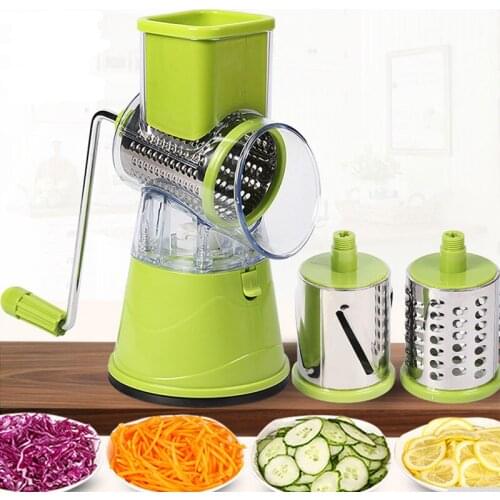 Multifunctional Drum-type Hand-operated Vegetable Cheese Shredder Device Grater Potato Slicer Kitchen Accessories