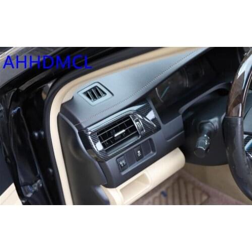 Car Interior Mouldings Modification Sequins Decorative Trim Frame Carbon Fiber Color For Camry VII Asian Version 2012 2013 -2017