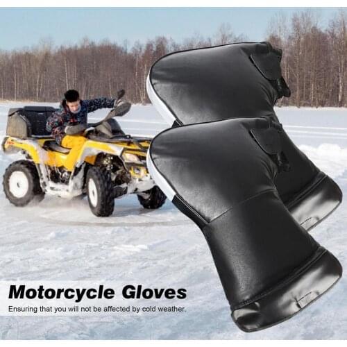 Motorcycle Handlebar Gloves Winter Thermal Windproof Waterproof Warm Motorbike Handle Bar Hand Cover Muffs For Winter